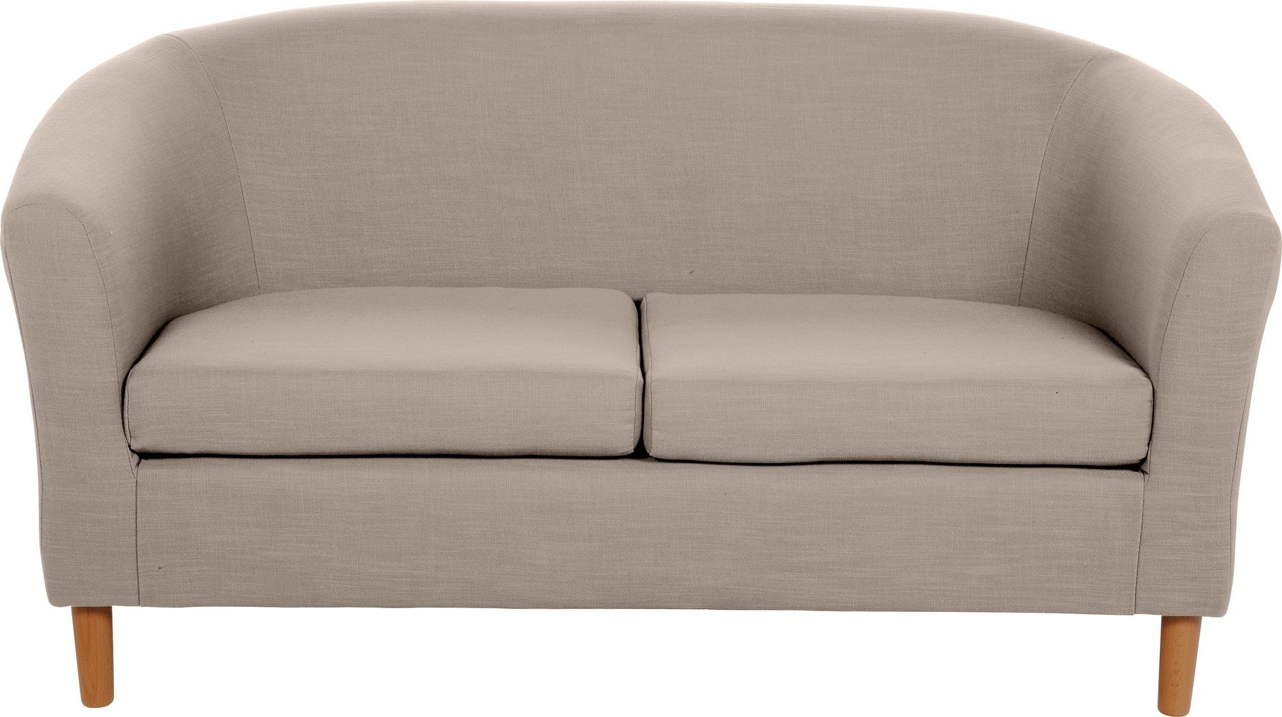 Argos Home 2 Seater Fabric Tub Sofa – Mocha
